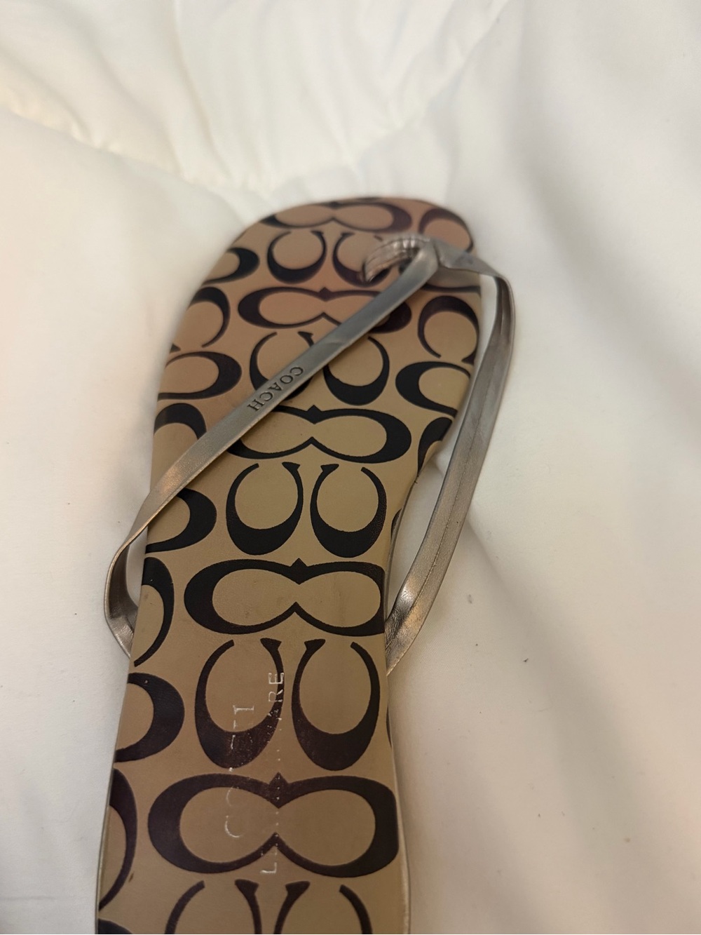 Coach Metallic Thong Flip-flops & badsandaler Coach - Size 8 - Picture 4 of 5